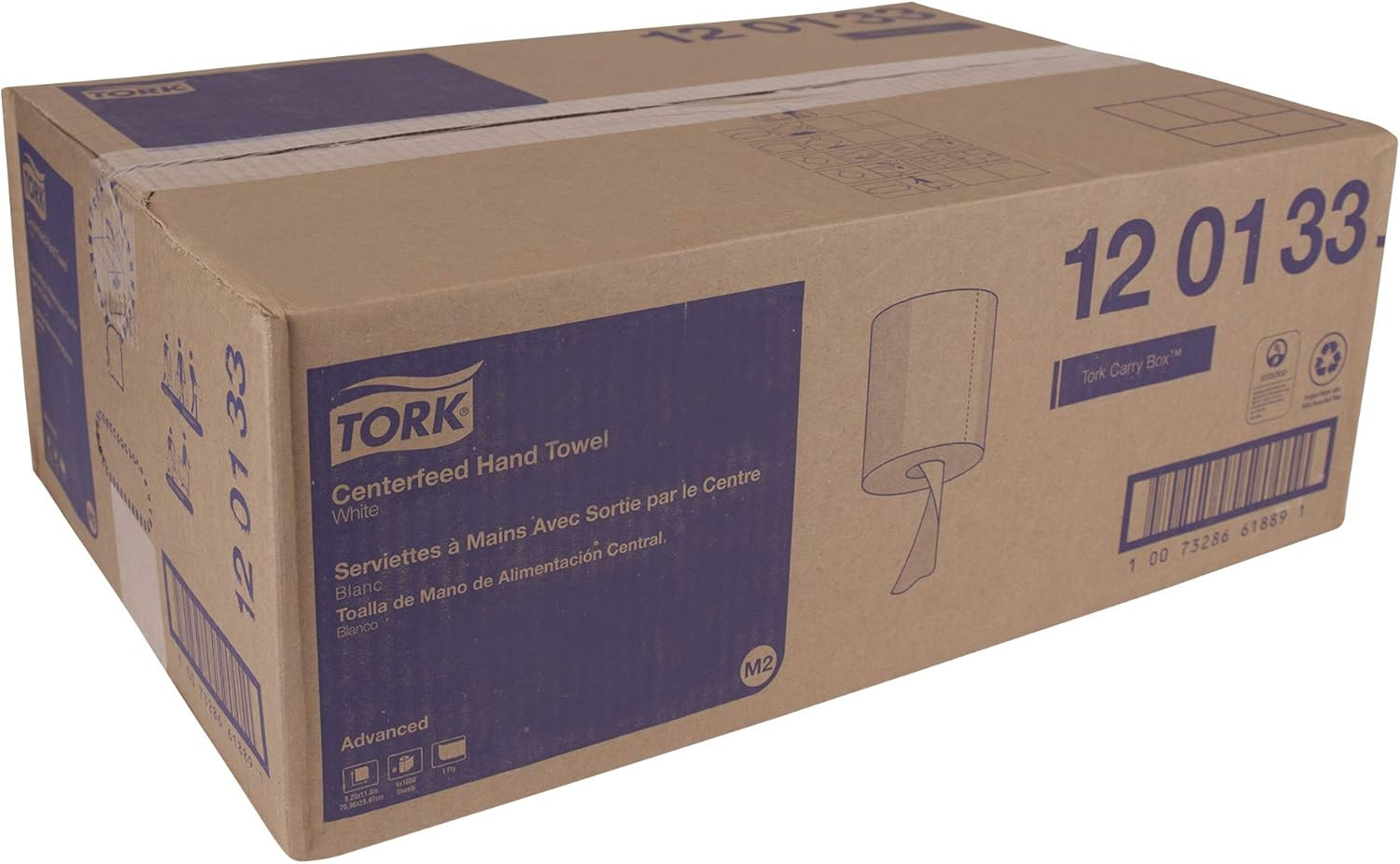 Centerfeed Paper Wiper White M2, High Absorbency, 6 X 1000 Sheets, 120133