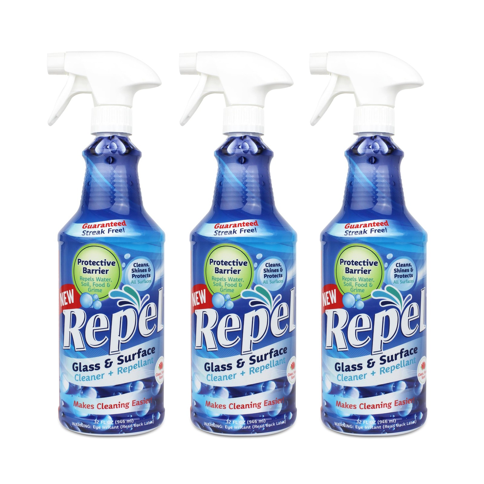 REPEL Glass & Surface Cleaner 32 fl. oz. – Cleans & Repels water spots and di…