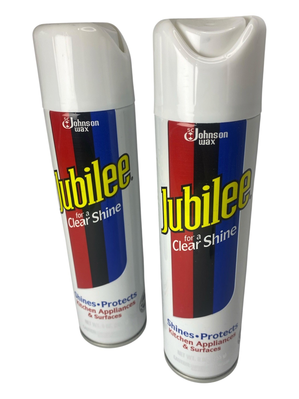 VTG Jubilee Clear Shine Johnson Wax Kitchen Appliance Polish Surface Set of 2
