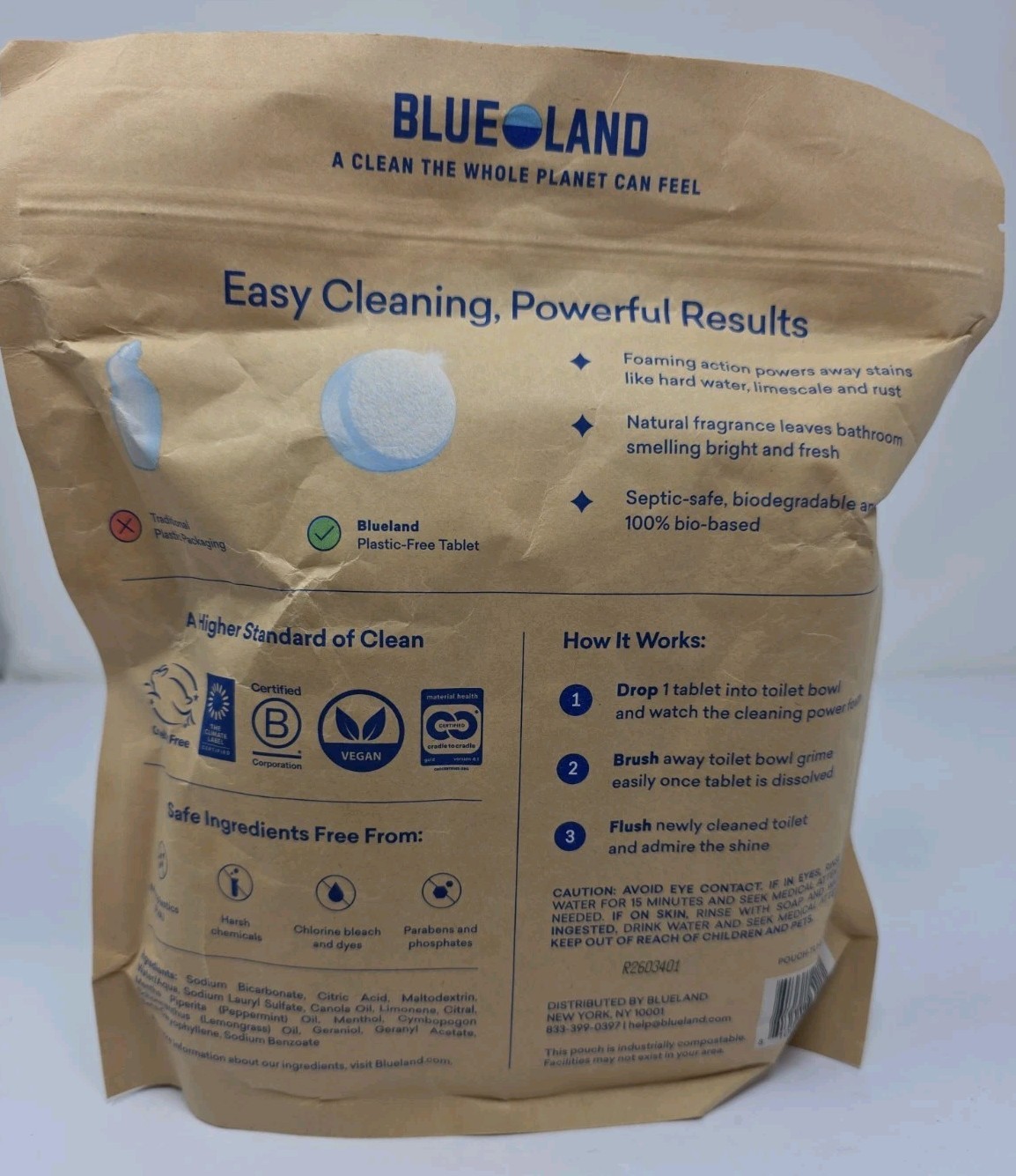 Blueland Toilet Bowl Cleaner Tablets, Lemon Mint, 30-count