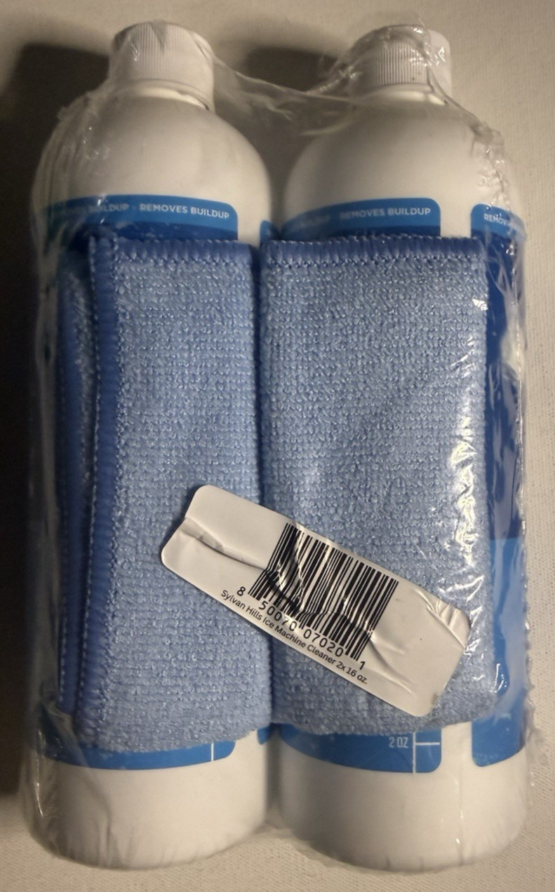 Sylvan Ice Machine Cleaner and Descaler | 32 Oz (8 Uses) | Free Cloth
