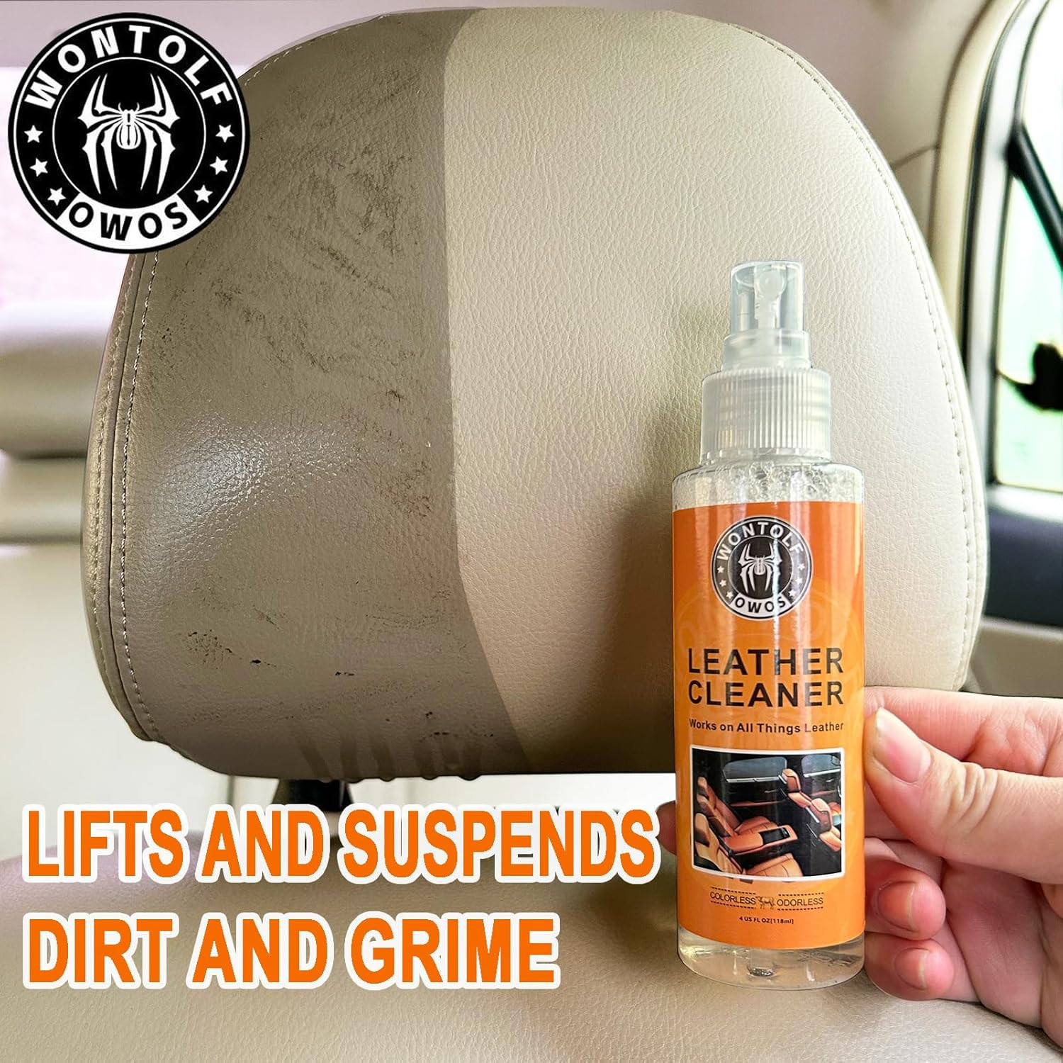 Leather Cleaner and Conditioner Non-Toxic Gentle Total Interior Cleaner Car Wash