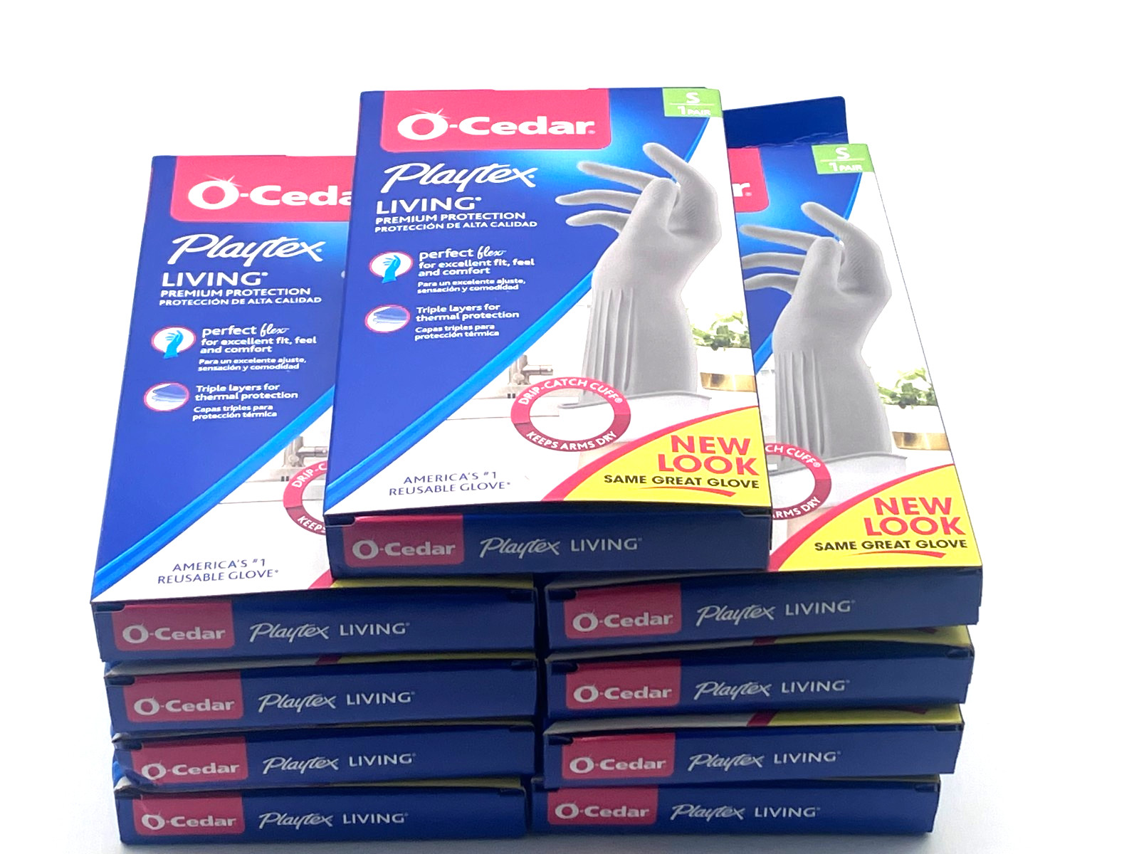 O-CEDAR PLAYTEX Kitchen Cleaning GLOVES-SIZE SMALL- 9 PAIRS WITH DRIP-CATCH CUFF