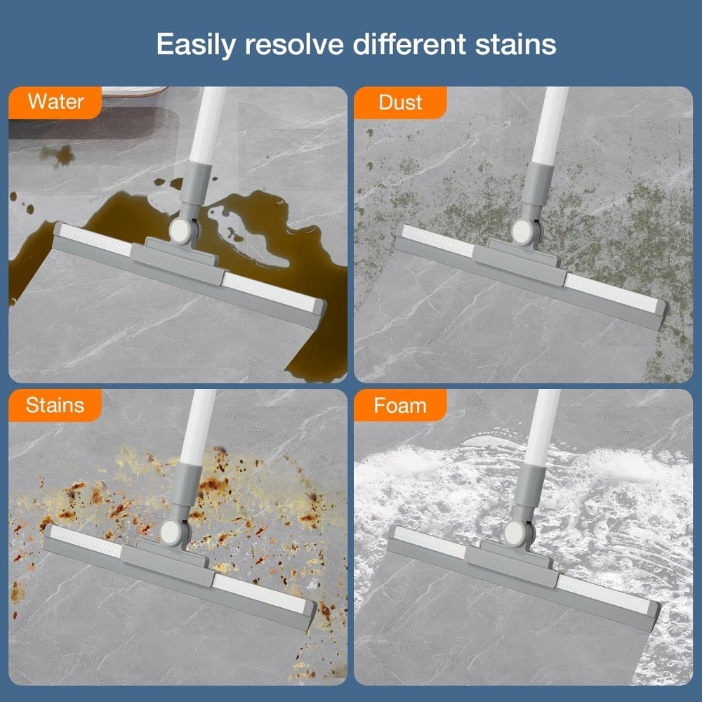 Floor Squeegee for Concrete Floors Long Handle Shower Squeegee with Extension
