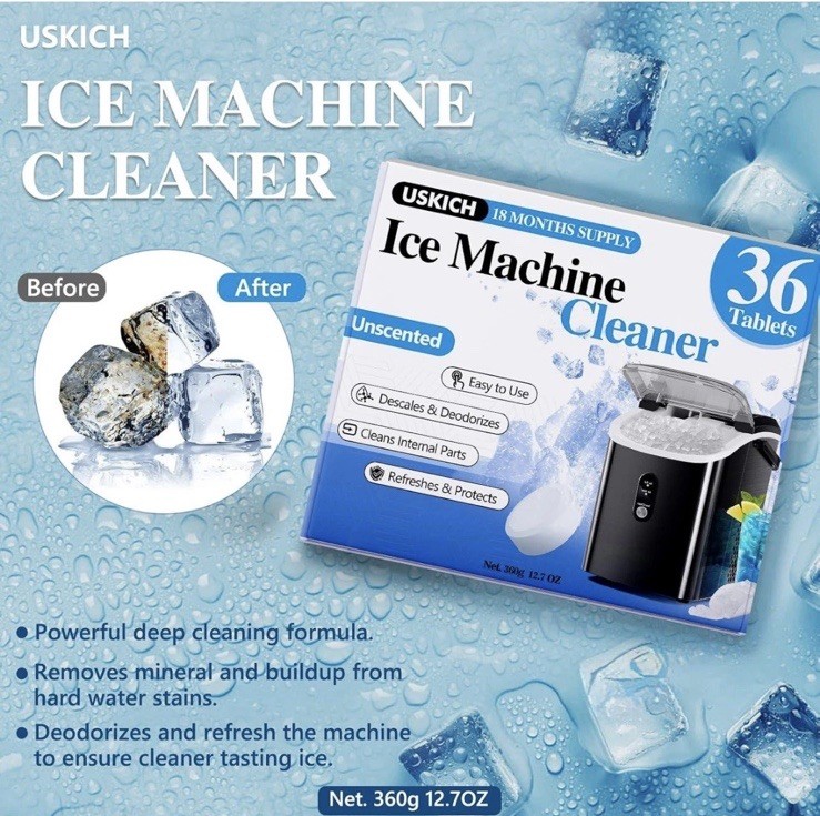 72TABLETS Ice Machine Cleaner Descaler Gentle Household Cleaning&Descaling Sheet