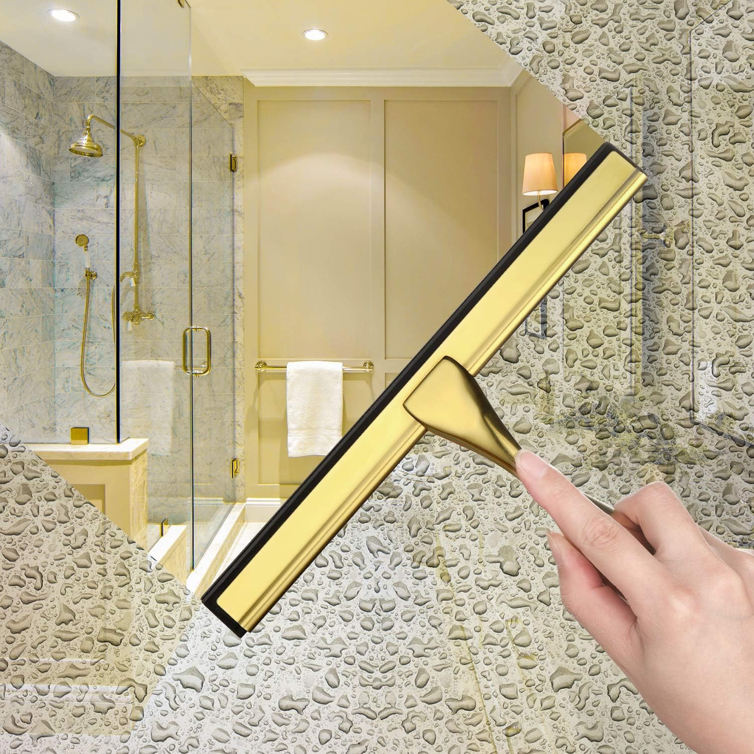 Escurridor multiuso ducha bano ventana y vidrio acero inoxidable 10 pulgadas