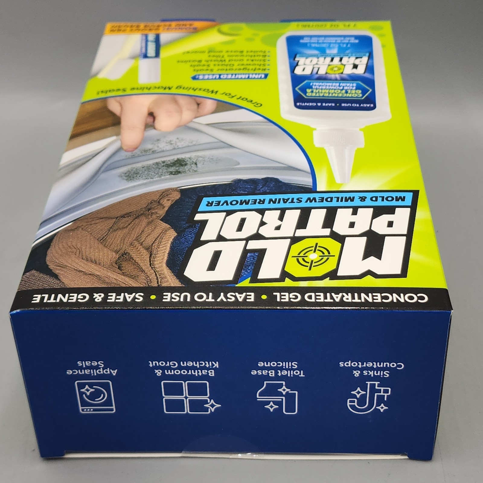 Mold Patrol Mold & Mildew Stain Remover Gel 7oz Kit w/ Grout Pen & Brush