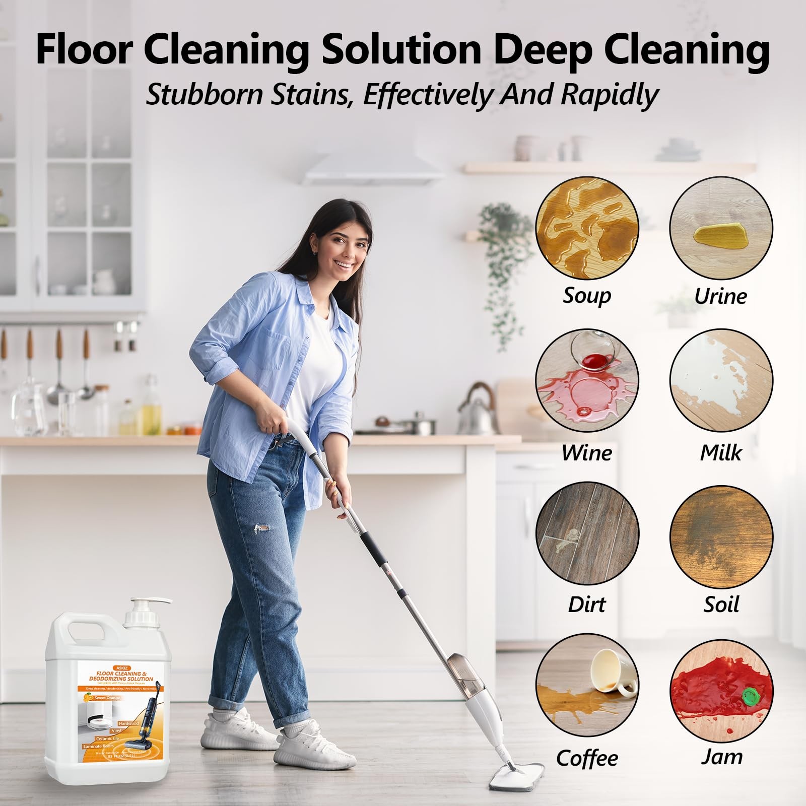 85 FL OZ Floor Cleaning Solution,Floor Cleaner for Mopping with Tineco,Deep C…