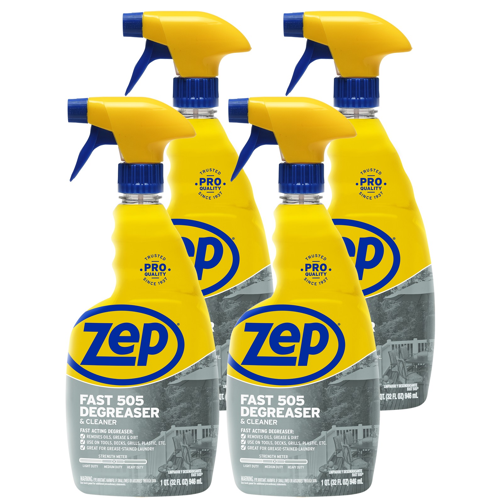 Zep Fast 505 Cleaner and Degreaser – 32 oz (Case of 4) – ZU50532 – Great for