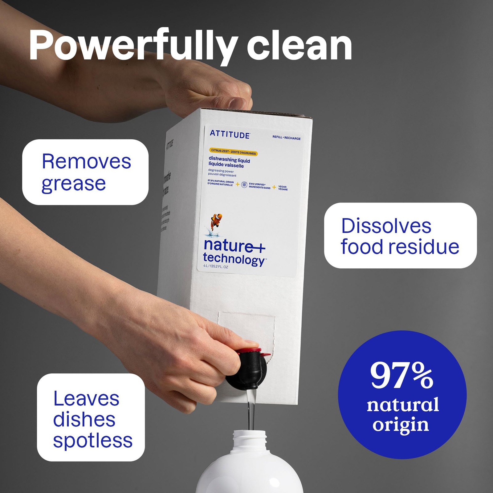 Dish Soap, EWG Verified, Plant-Based & Vegan Dishwashing Liquid, Naturally De…