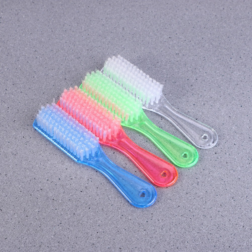 4Pcs Scrubbing Brush for Cleaning with Easy Grip Plastic Handle Assorted Colors