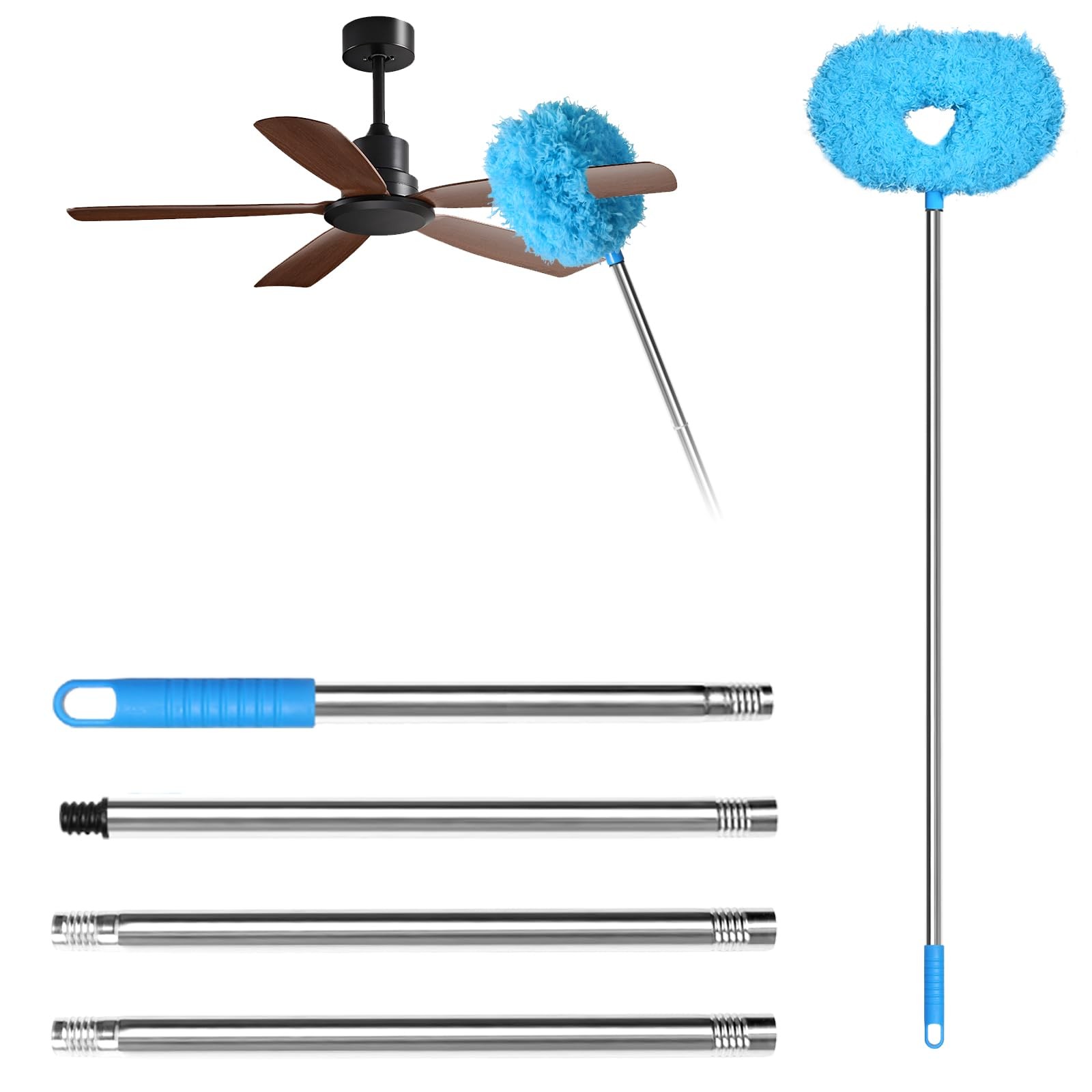 Ceiling Fan Cleaner Duster – Adjustable Duster with Extension Pole,Dusters fo…