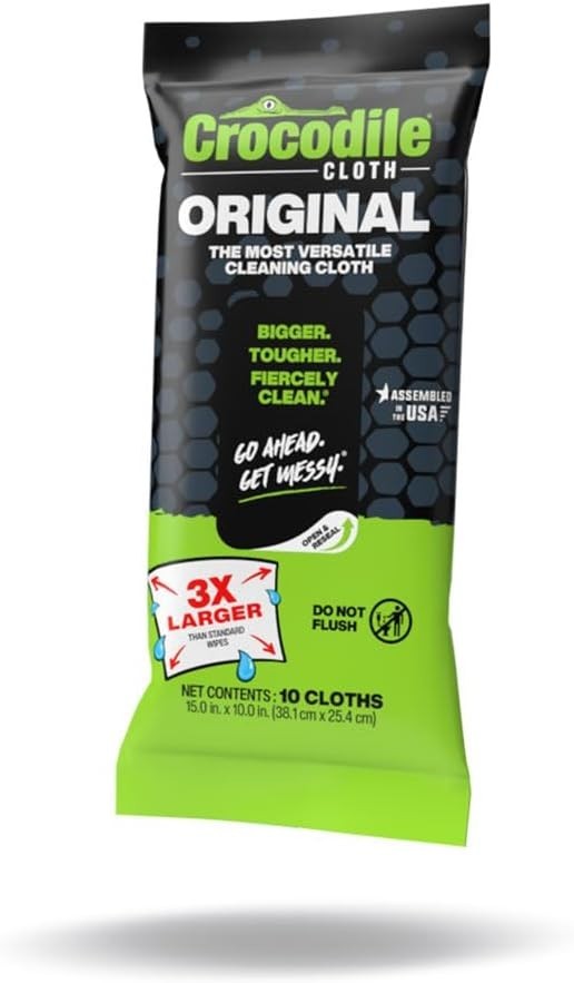 Heavy-Duty Cleaning Wipes 10 Count Multi-Surface Tool & Hand Safe Degreaser
