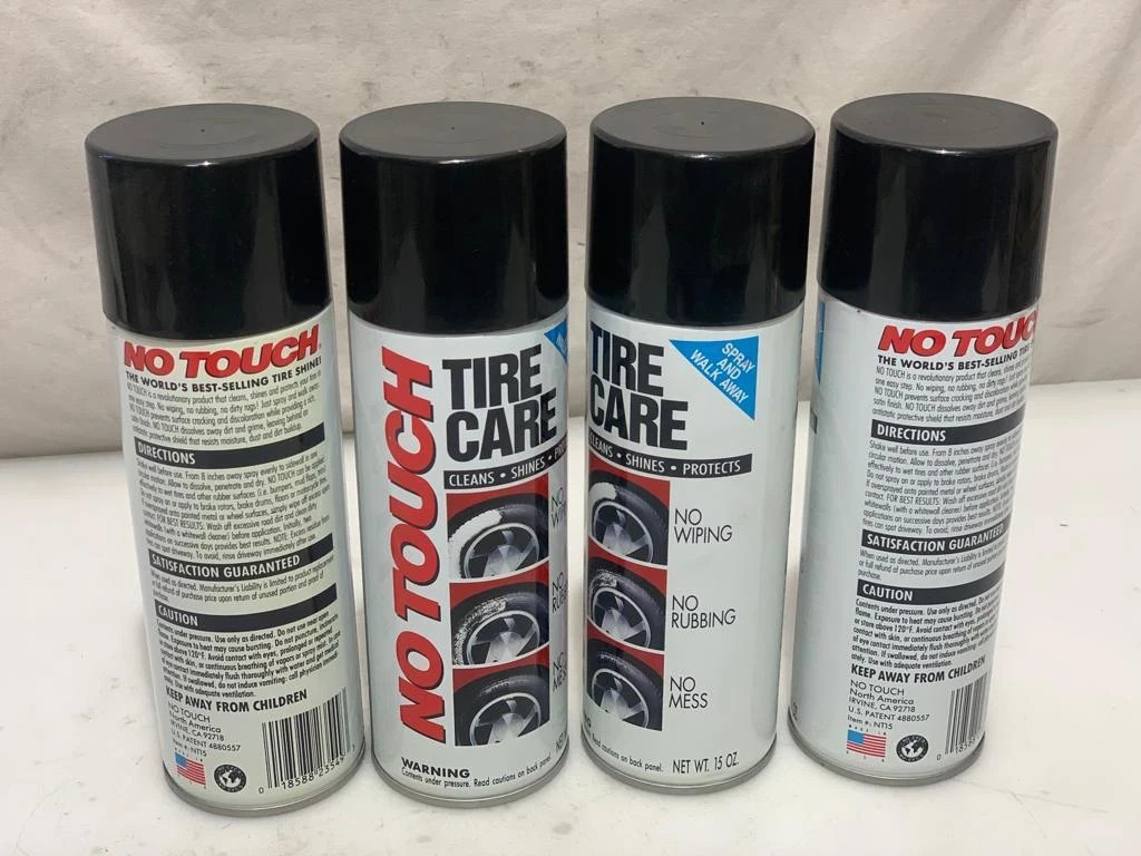 No Touch 15 Oz. Aerosol Spray Tire Cleaner Pack of 4 NO TOUCH NTBP15-6