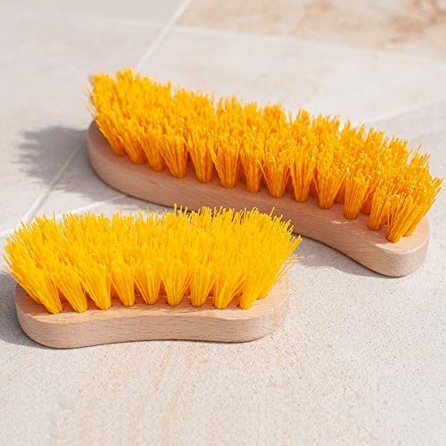 Scrub Brush Stiff Hard Bristles Heavy Duty Wooden Hand Brush Indoor Outdoor