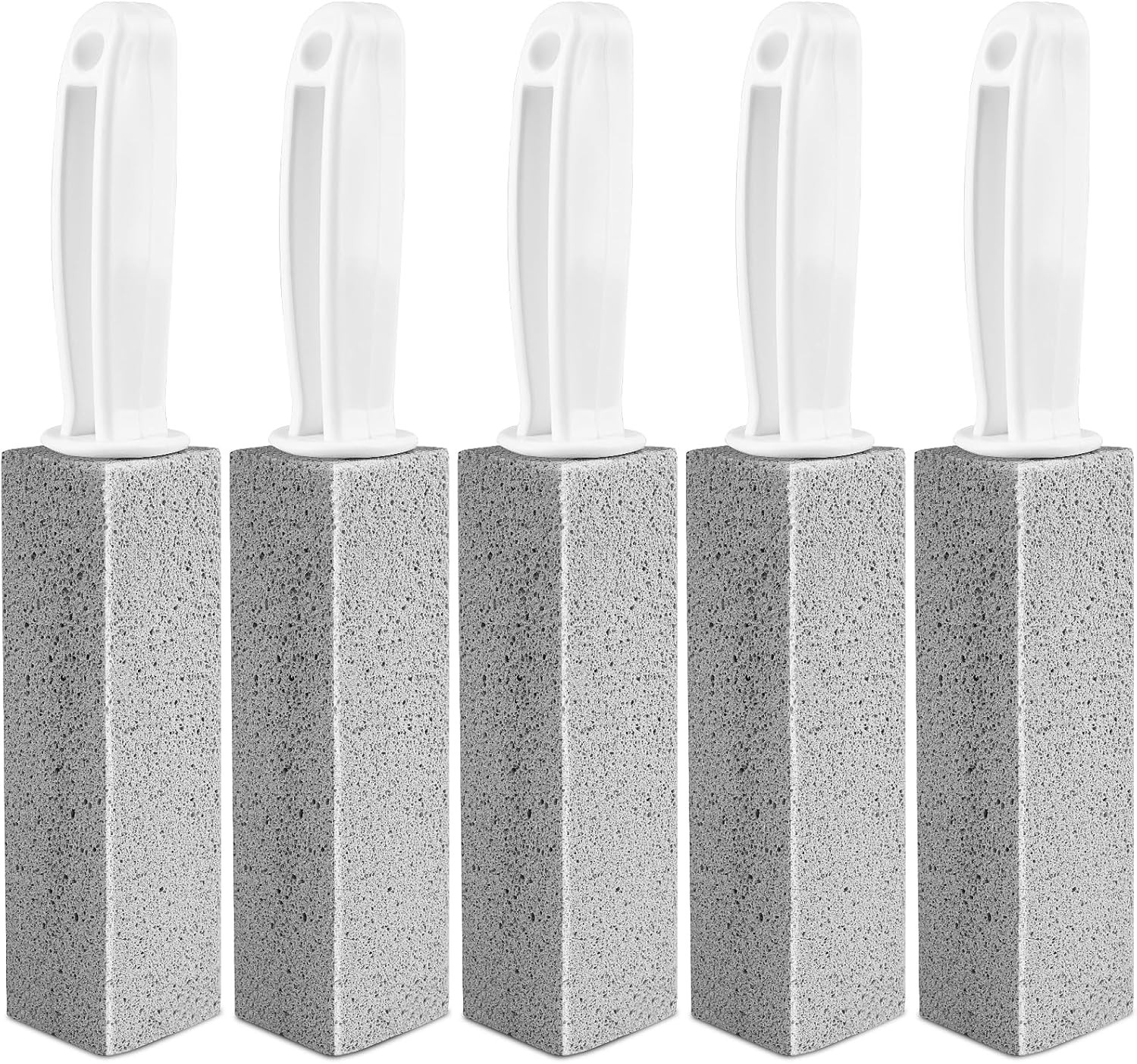 5 Pack Pumice Stone Toilet Cleaner w Handle Hard Water Ring Rust Remover