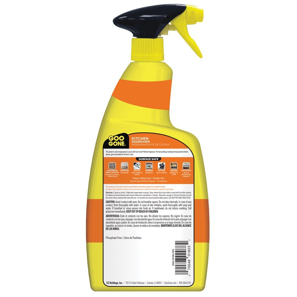 28 Fl Oz Kitchen Degreaser Yellow Black Fast Acting Cleaner for Grease Grime