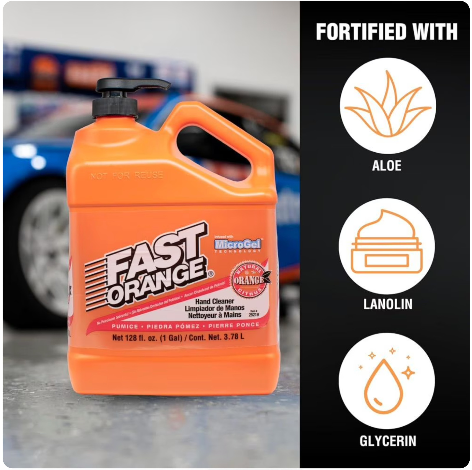 2 Pack Permatex Fast Orange Pumice Hand Cleaner 1 Gal Heavy Duty Cleaner