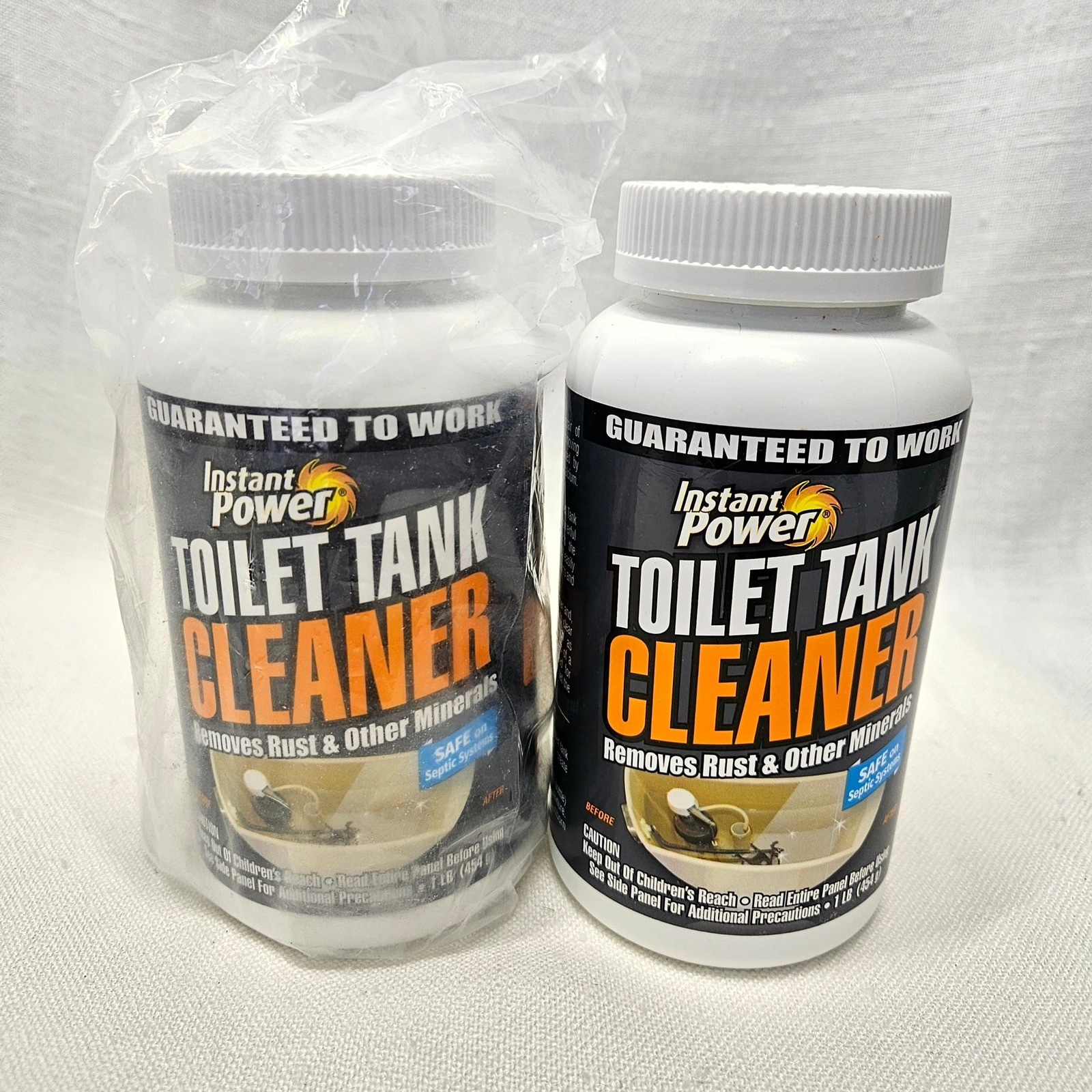 Instant Power Toilet Tank Cleaner 1lb White 2 Pack Rust Mineral Remover