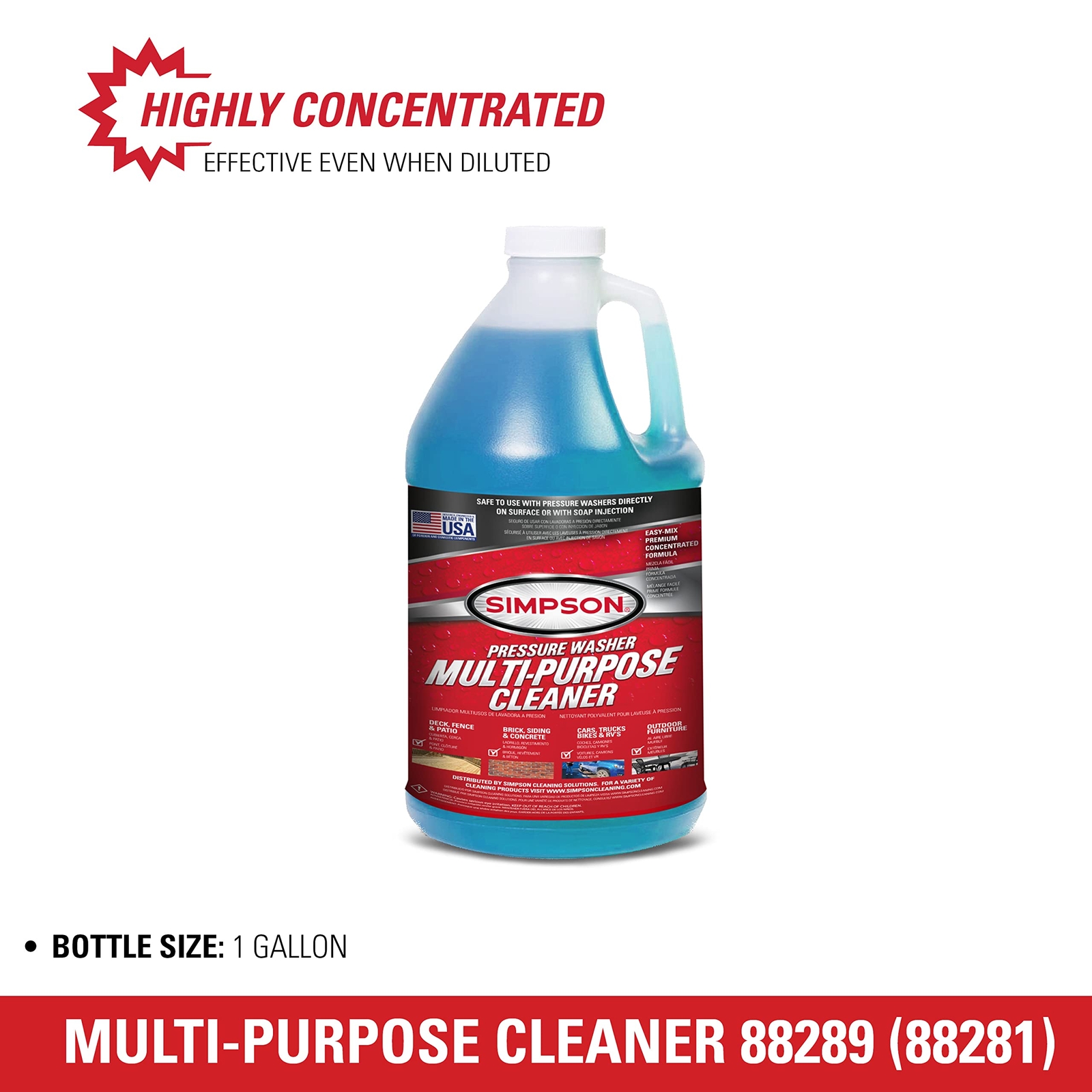 128 Fl Oz Multi Purpose Cleaner Non Butyl Degreaser for Tough Cleaning Tasks
