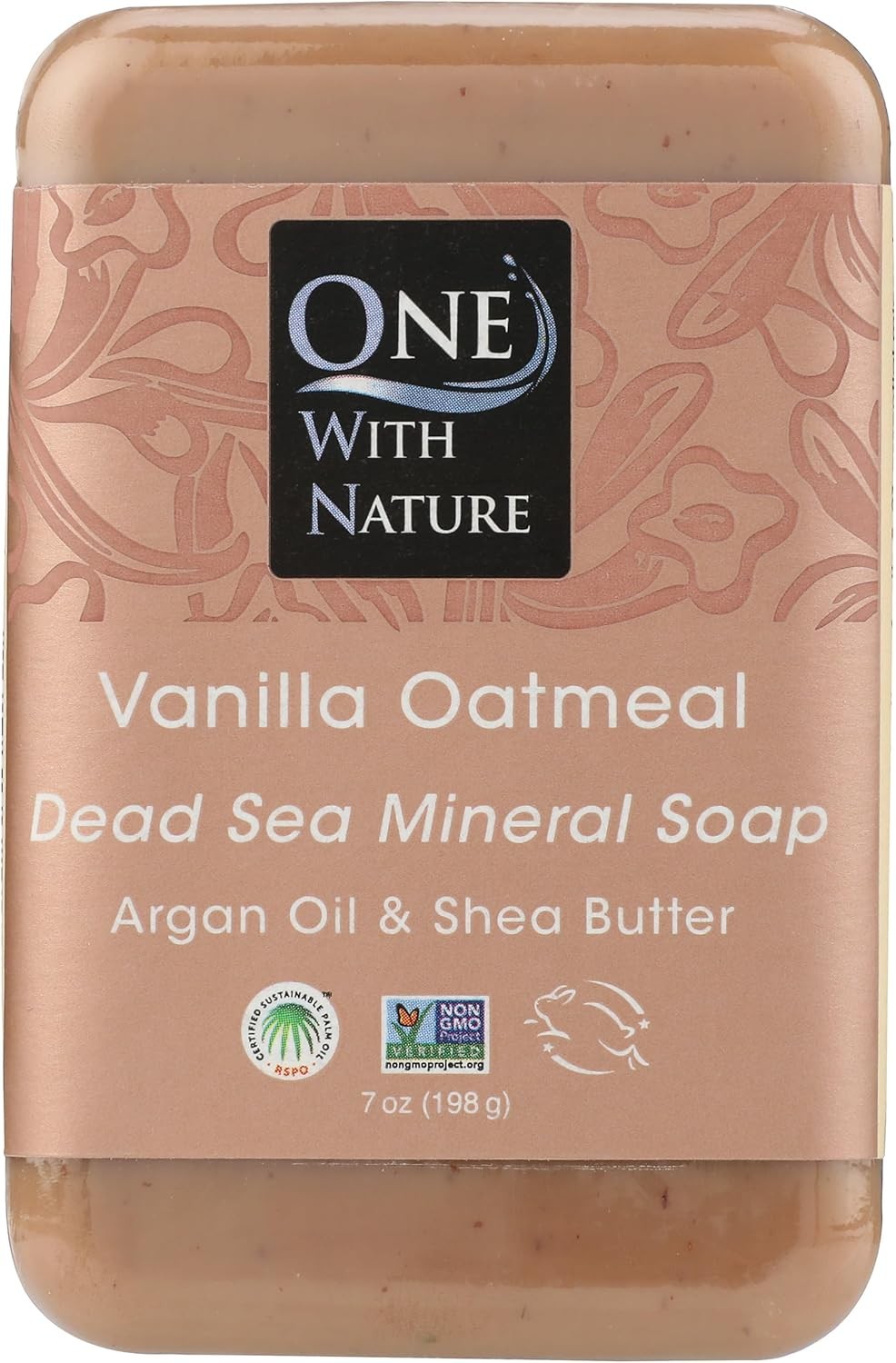One With Vanilla Oatmeal Dead Sea Soap, 7 Ounce Bar