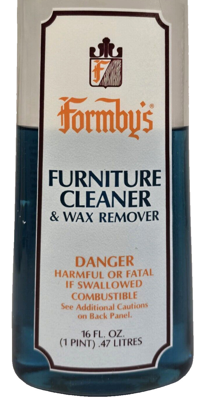 Vintage Blue Furniture Cleaner & Wax Remover 16 oz Plastic Bottle-60% Full