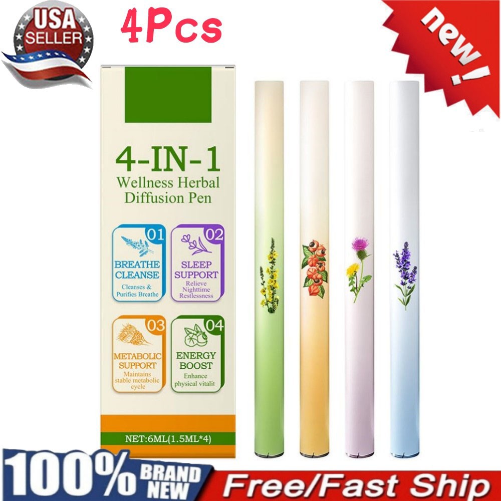 4PCS Natural Diffuser with Mint for Lung Health & Fresh Air 2026 NEW