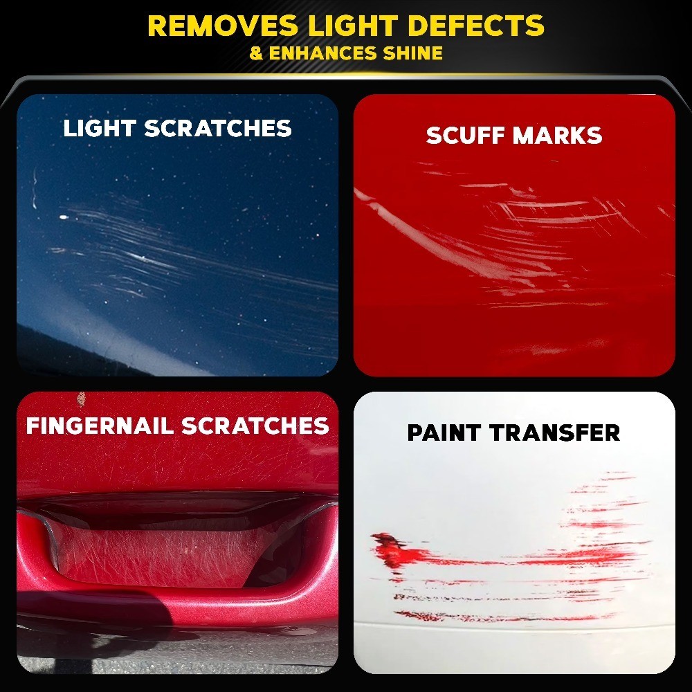 Drill Mounted Scratch Remover Kit with Buffing Pad Polishing Compound and