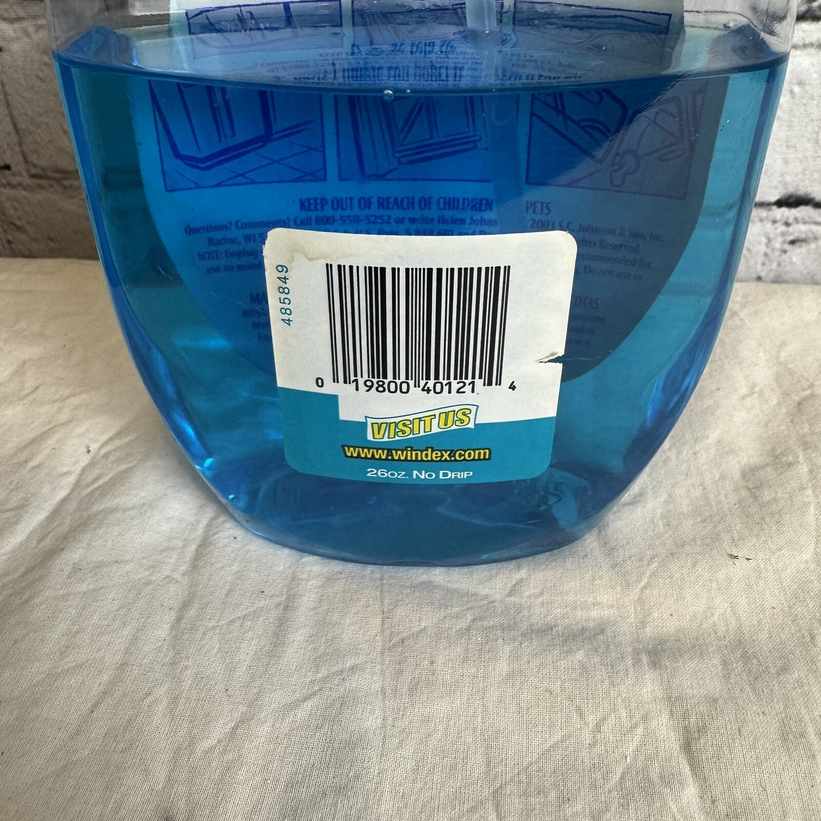 Windex No Drip Foaming Action 26 Fl Oz 2006 Discontinued Bottle 50% Full PROP