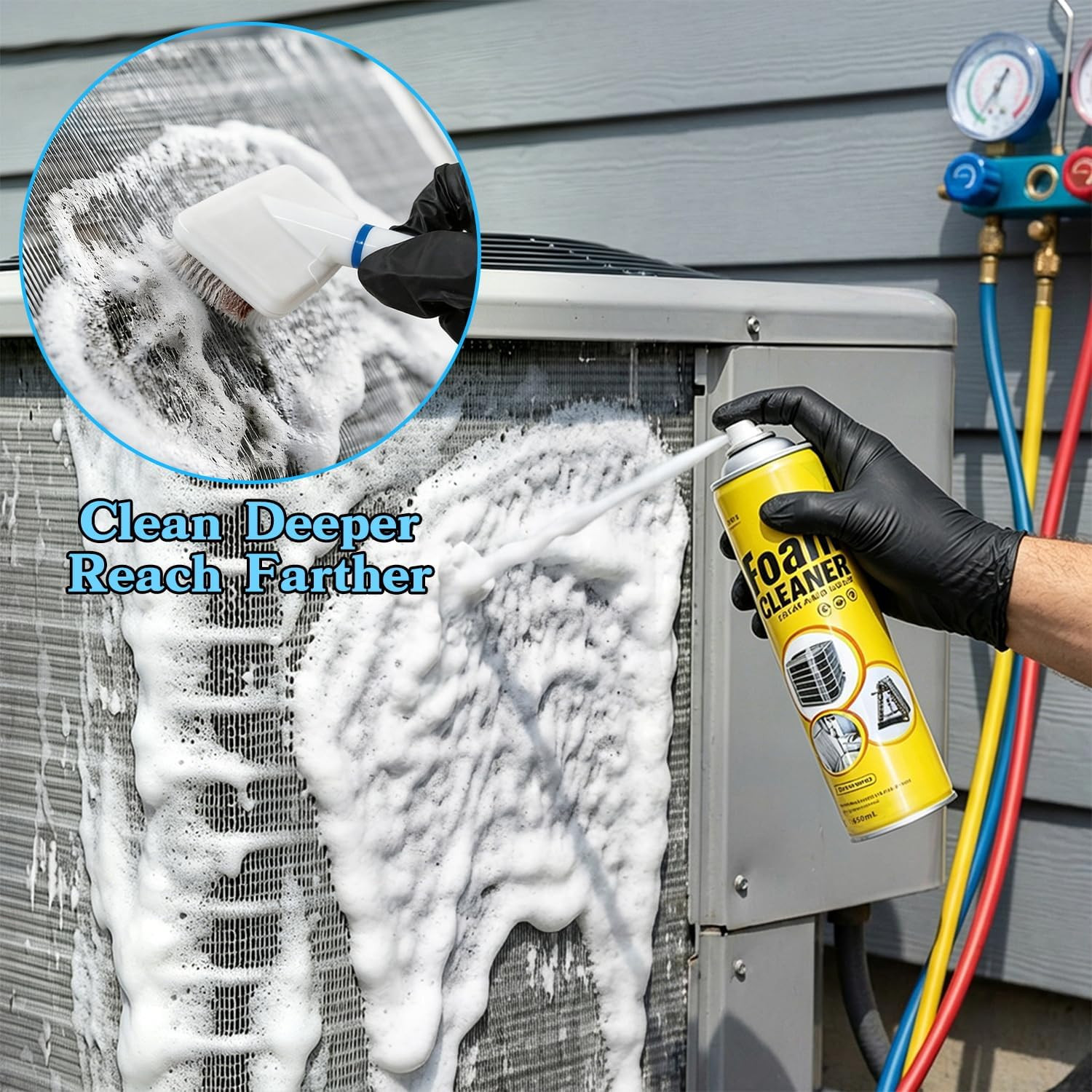 Foam Blaster AC Coil Cleaner Kit – 3-Piece Set for HVAC Cleaning
