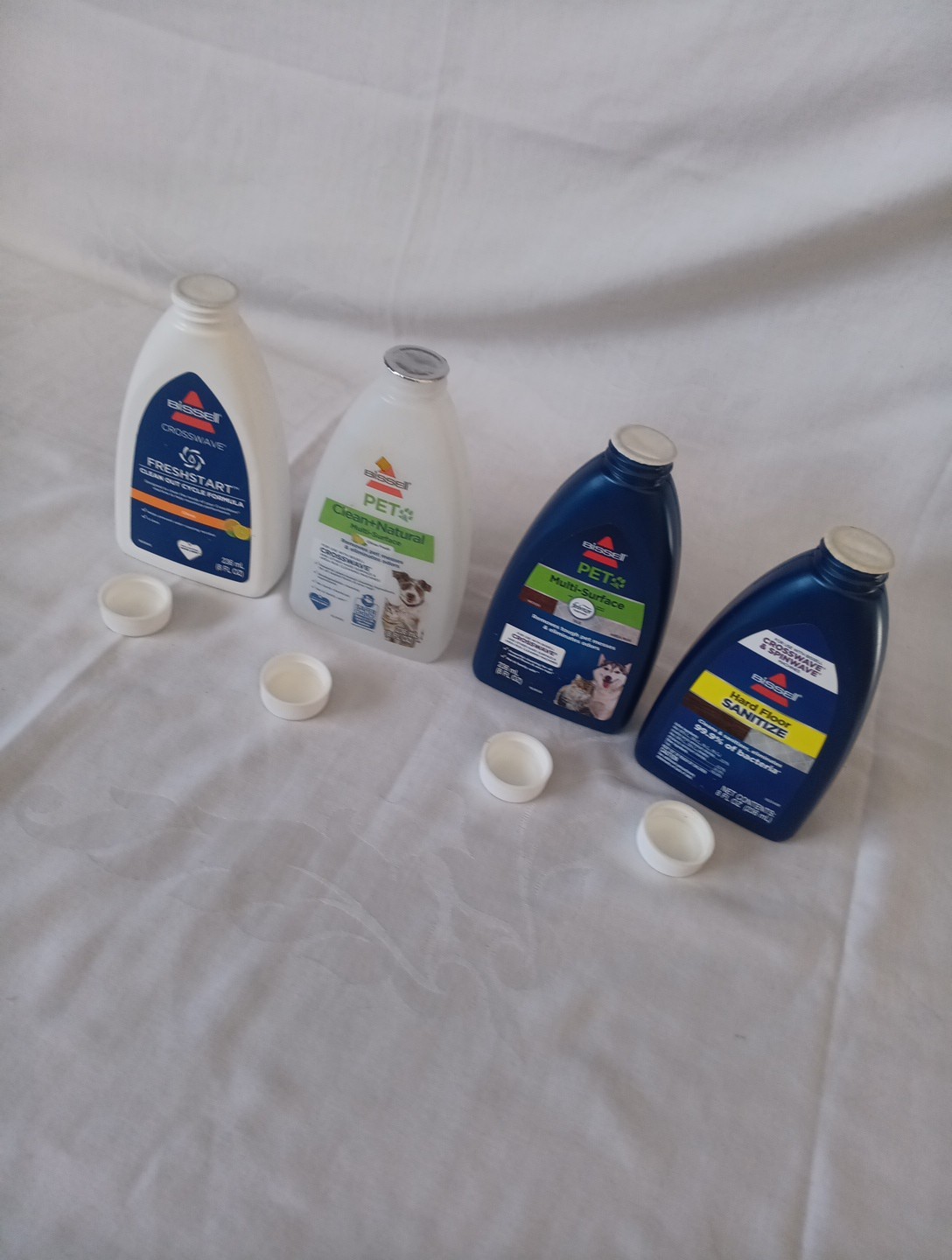 4 Bissell Crosswave Cleaner Bottles Pets Fresh Start Multi Surface Hard Floors
