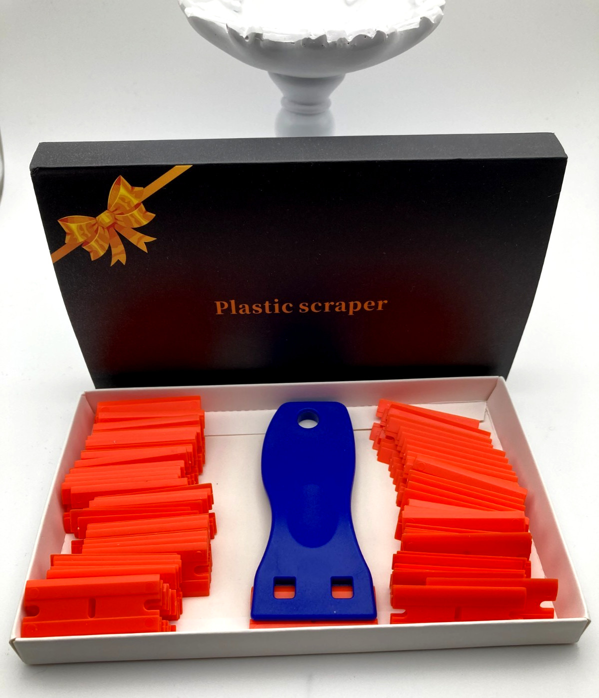 Plastic Razor Scraper Tool + 83 Blades Adhesive Sticker Decal Remover Kit