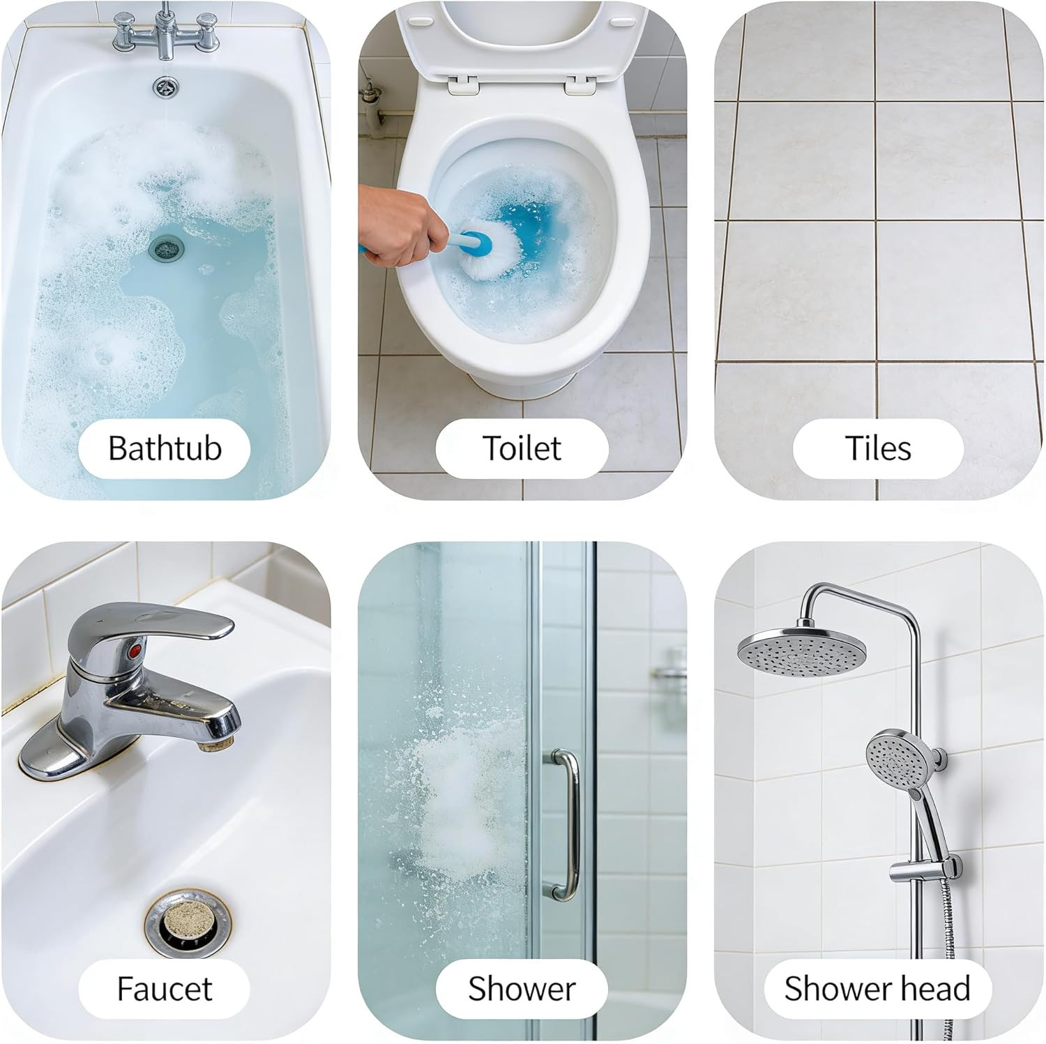 Bathroom Cleaner Foam Spray (400ml) – Spray, Wait & Scrub for Hard Water Stains,