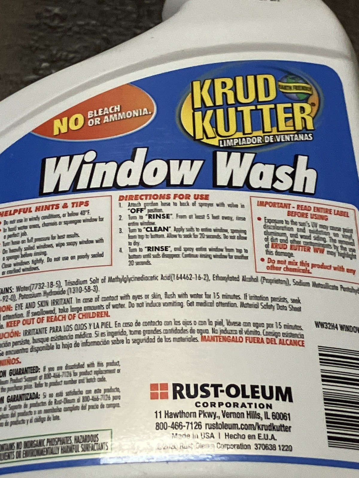 Non Toxic House Siding Wash Soap Krud Kutter 32 oz Lot Of 3 Biodegradable Gutter