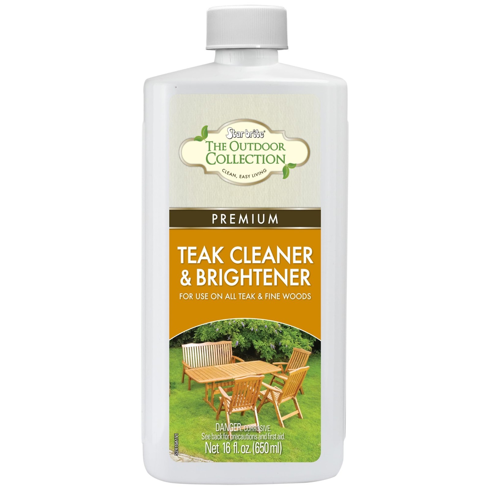 Teak Cleaner & Brightener – One-Step Restorer for Weathered Gray Teak – 16 OZ