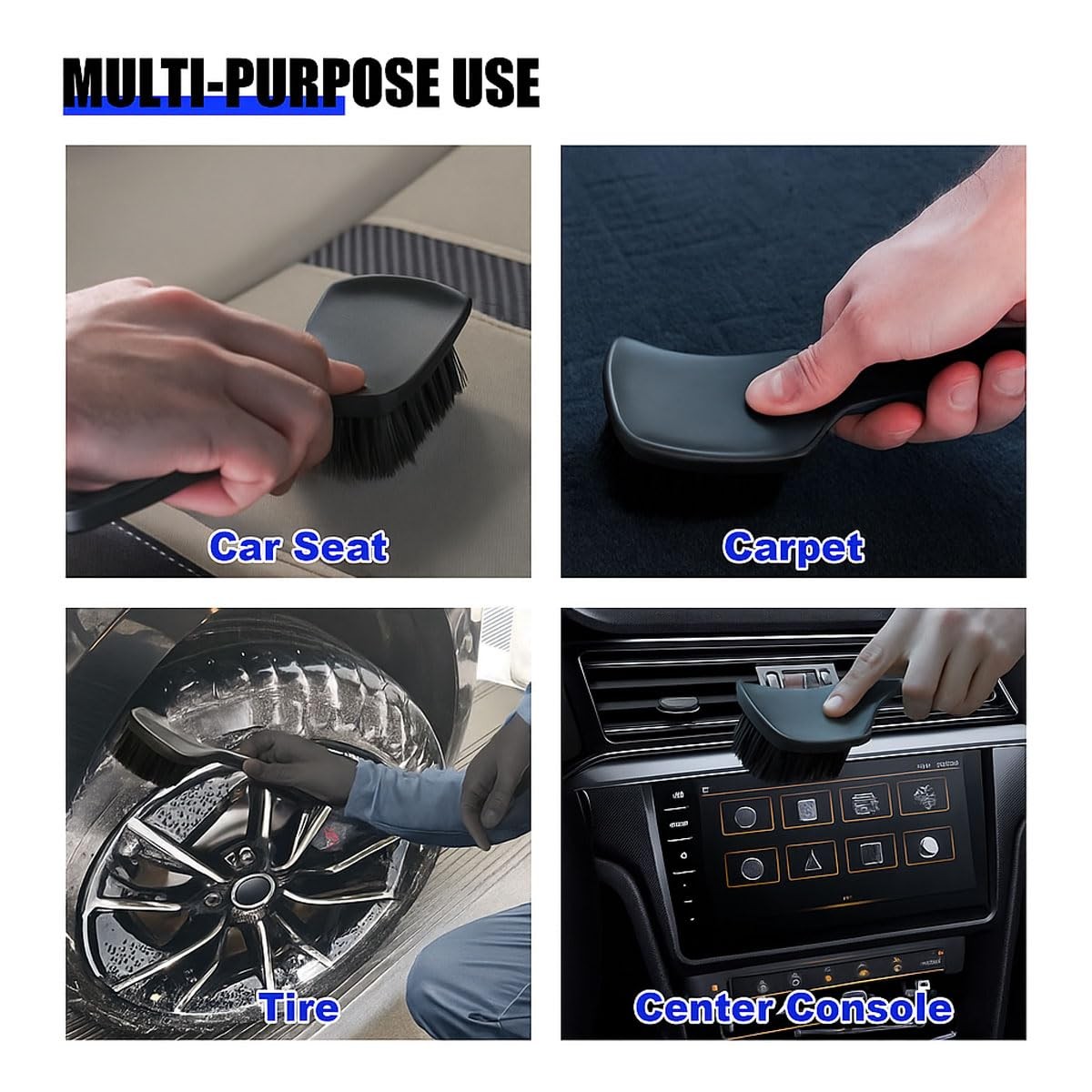 8.3×2.5 Inch Carpet Cleaning Brush, Scrub Brush for Floor Mats, Car Wheel Hub…