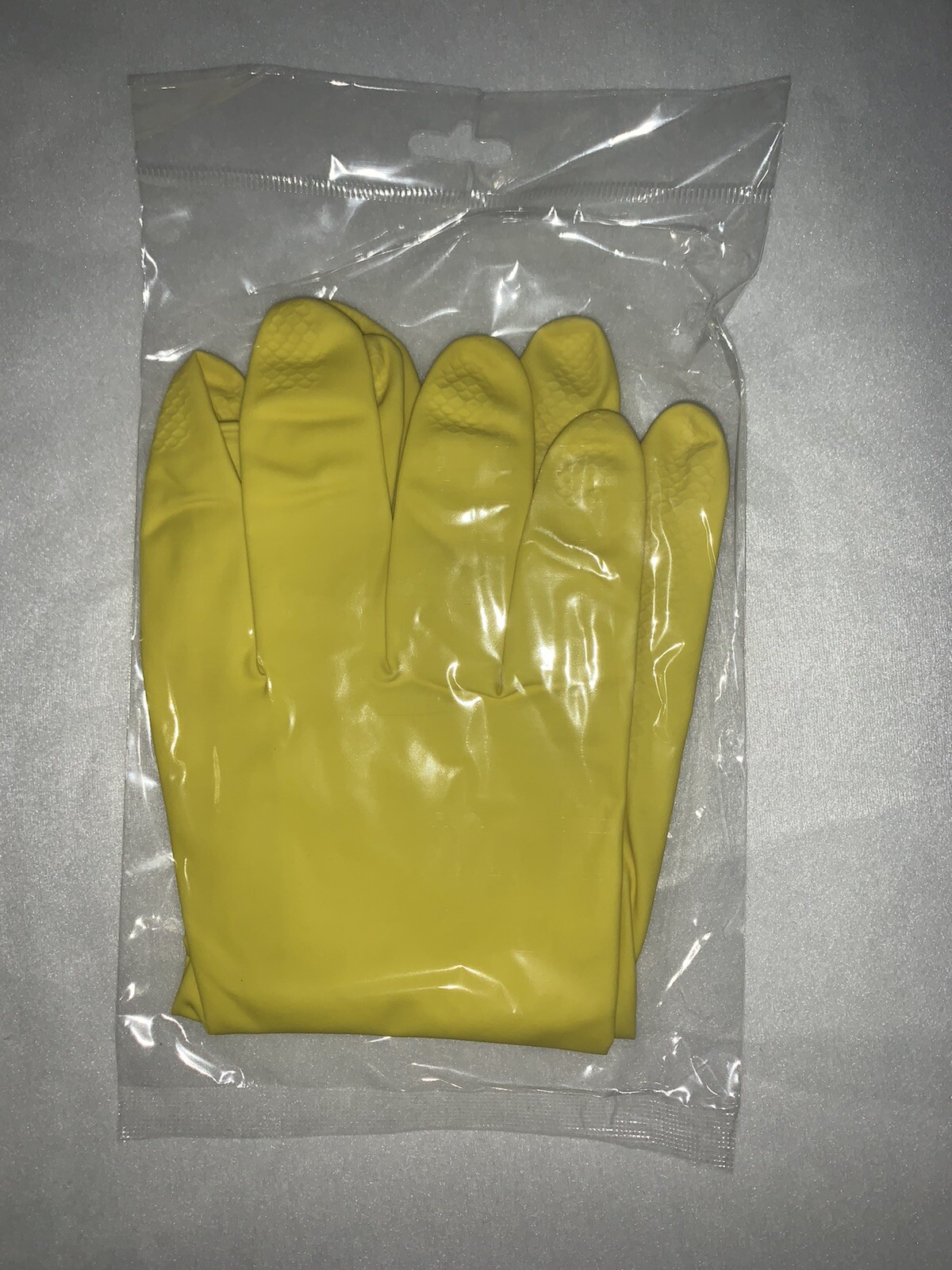 Yellow Latex Household Cleaning Dishwashing Gloves – 3 Pairs (6 Gloves) – Large