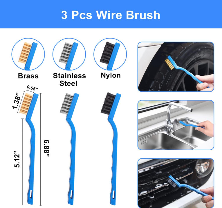 Kit de limpieza para autos 26 piezas con cepillos para interior y exterior,Nuevo
