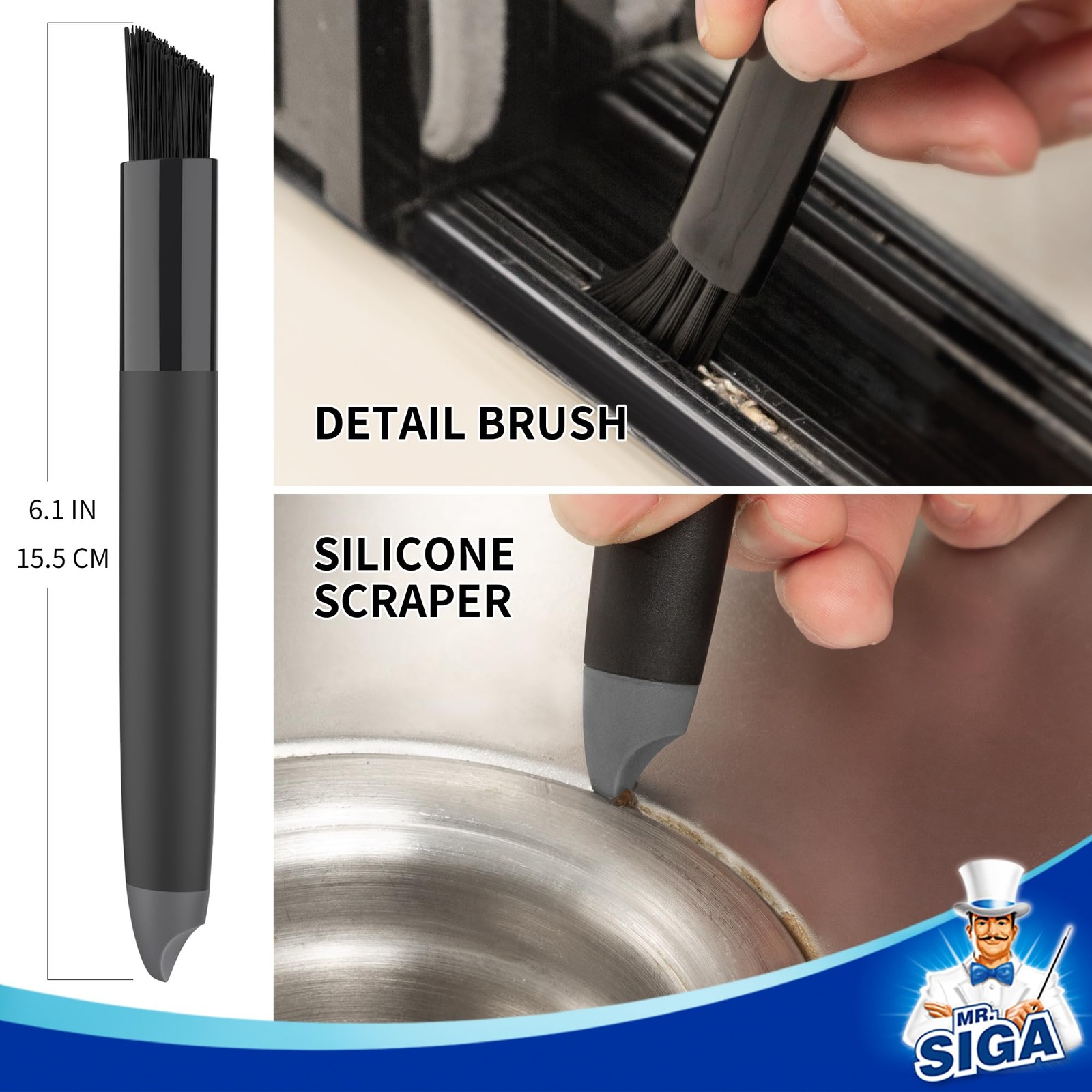 Grout Cleaner Brush Set, Detail Cleaning Brush Set for Tiles, Sinks, Drains, …