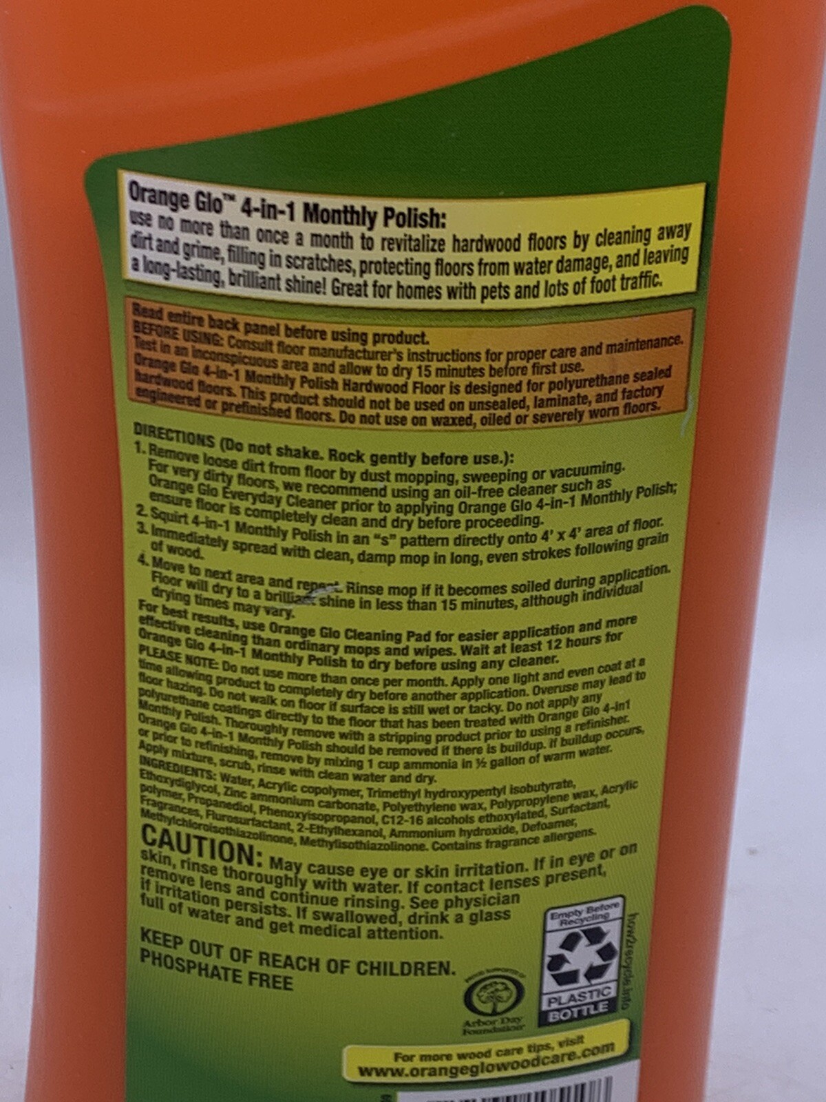 Orange GLO 24 oz. 4-In-1 Hardwood Floor Cleaner and Polish