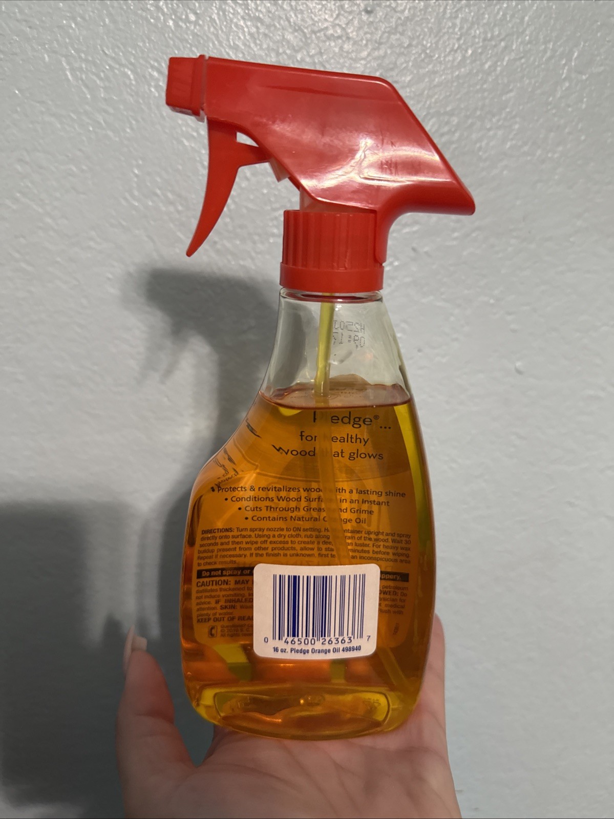 Pledge Revitalizing Oil Spray, Orange Scent, Restores Wood Shine, 16 fl oz