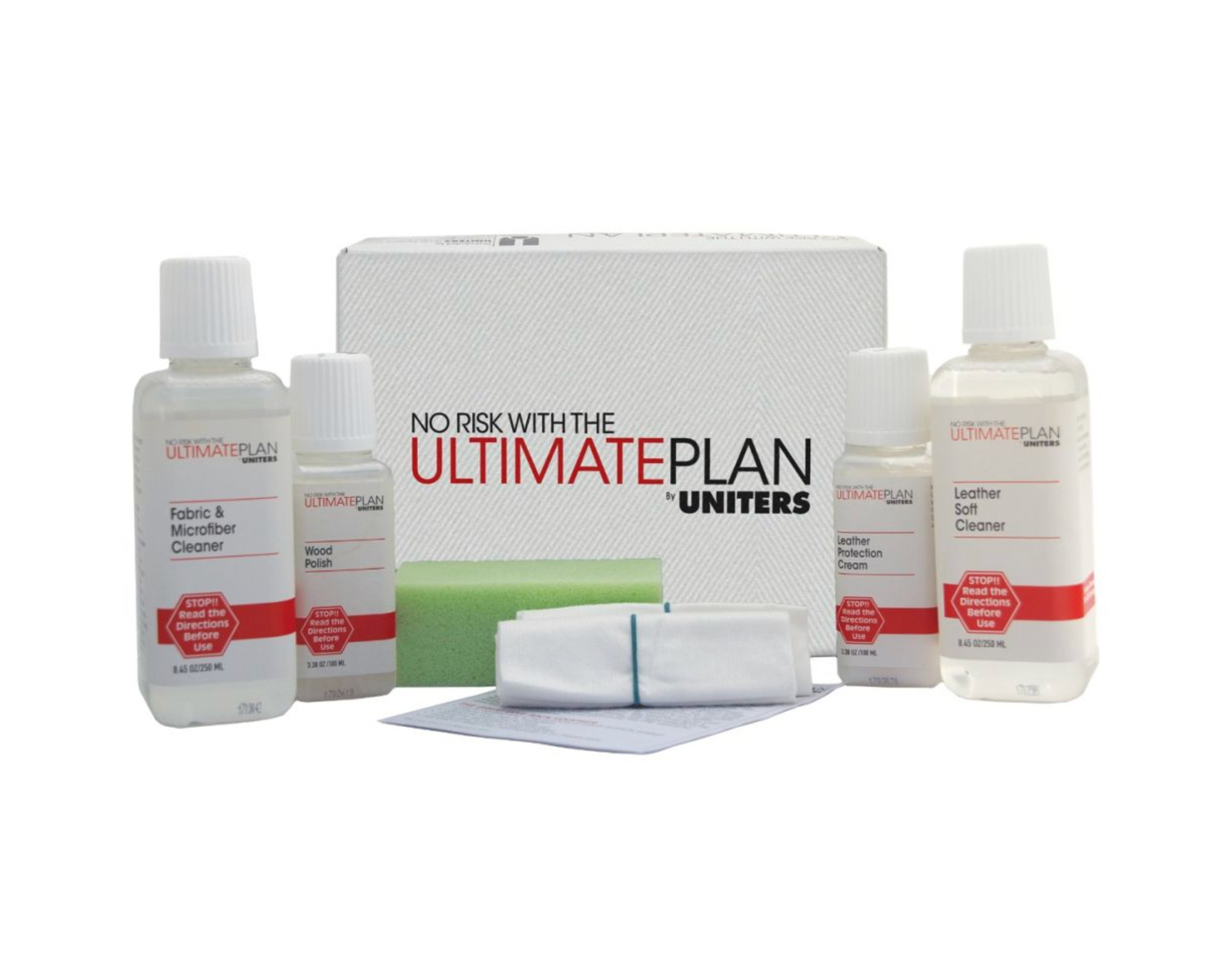 Worry No More Wood Leather Fabric Furniture Protection & Cleaning Kit by UNITERS