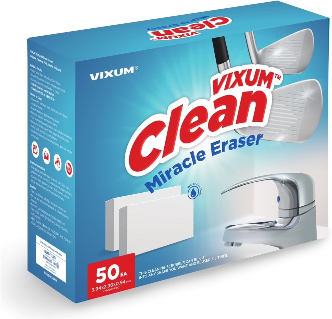 Multi-Surface Cleaning Pads, 50 Pack – Non-Toxic Material