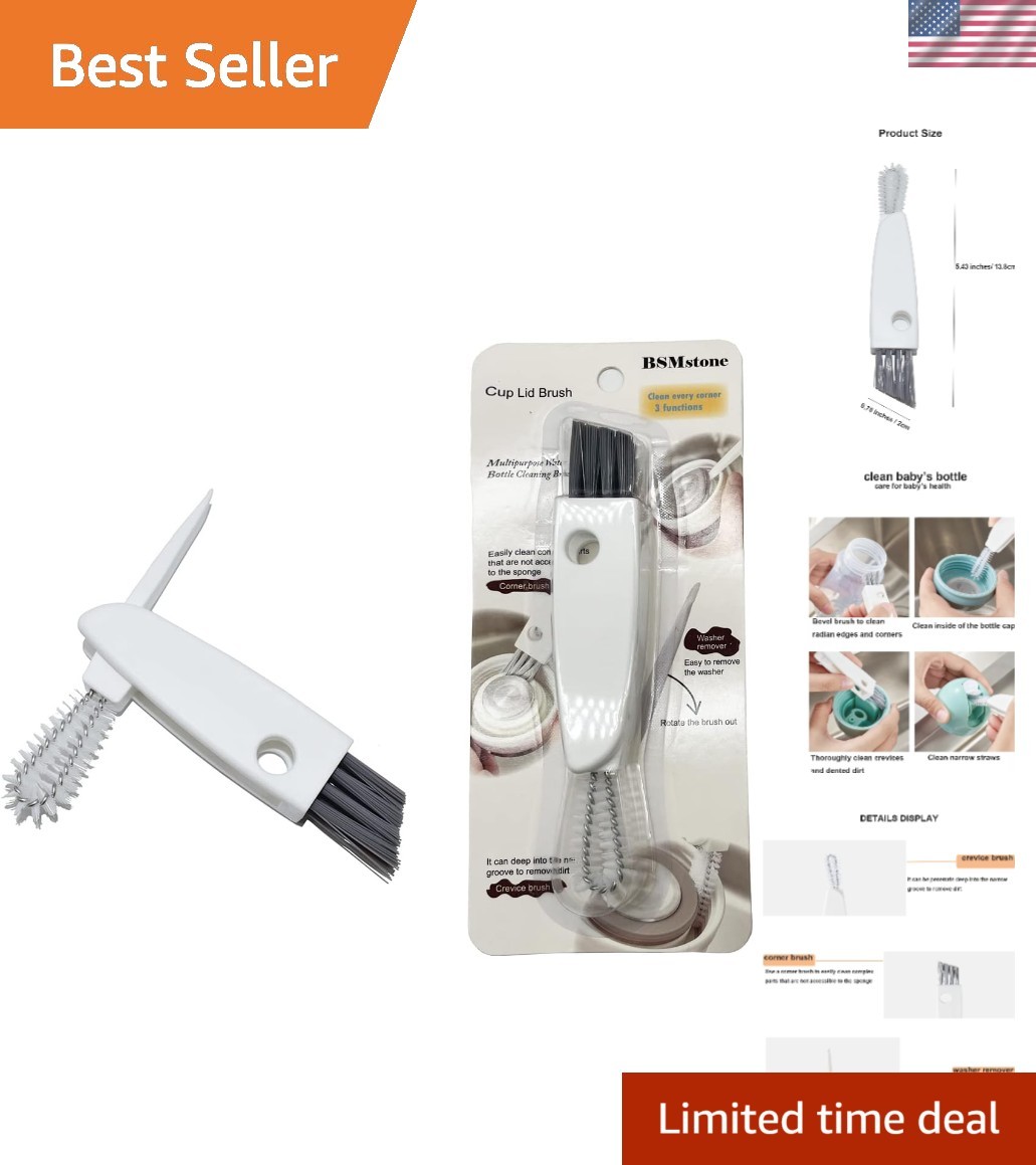 Effortless Crevice Cleaning Brush for All Bottle Types – Compact & Effective