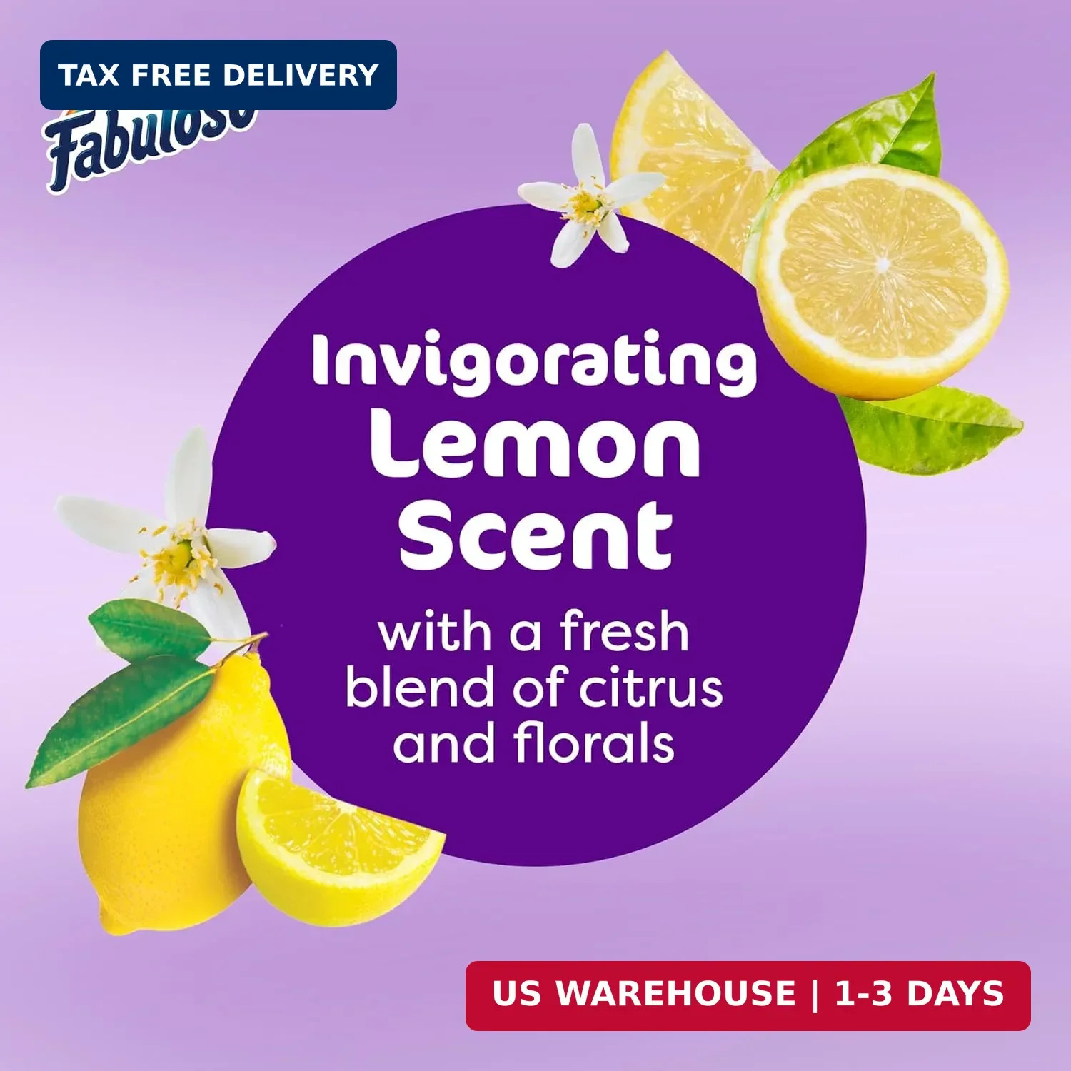 Fabuloso Multi-Purpose Cleaner, 2X Concentrated Formula, Refreshing Lemon Scent,