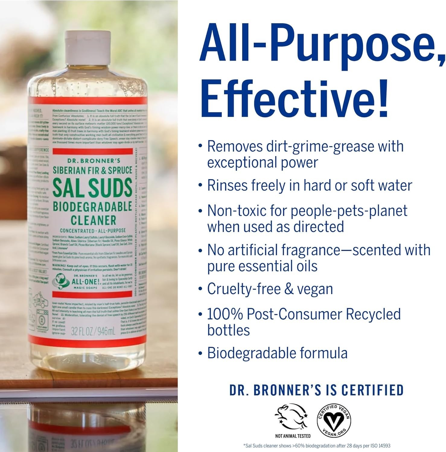 Dr. Bronner’S – Sal Suds Biodegradable Cleaner (32 Ounce) – ***2 PACK****