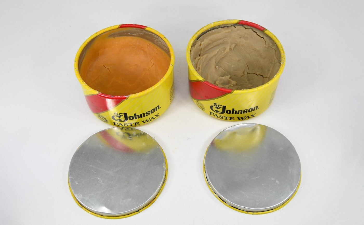 SC Johnson Paste Wax Discontinued Original Formula 2 Used Half Empty Cans