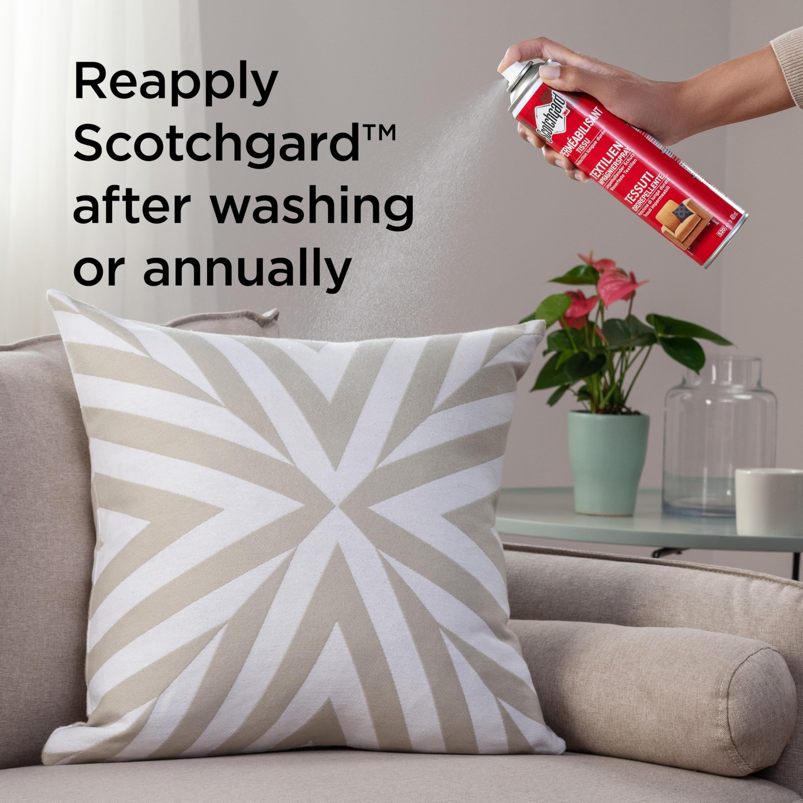 Scotchgard Fabric & Upholstery Protector, Repels 10 Ounce (Pack of 1), Red