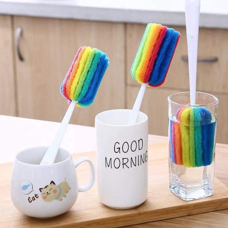 Glass Wineglass For Tool Sponge Cleaning Brush Kitchen Tea Bottle Coffee Cup