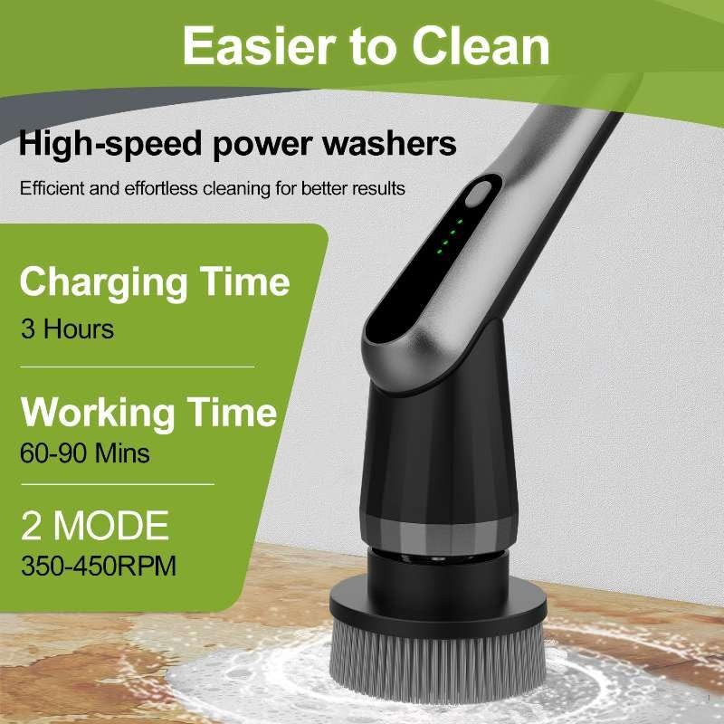 WKY-Electric Spin Scrubber – Upgraded 12-in-1 IPX7 Waterproof Shower Scrubber…